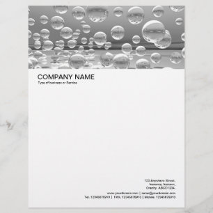 Large Picture Header - Silver Bubbles Letterhead Design