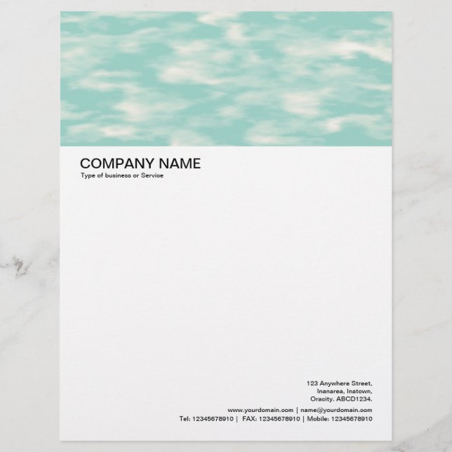 Large Picture Header - Sky Letterhead Template (Front)