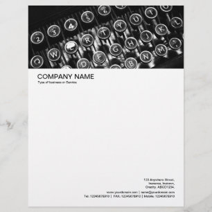Large Picture Header - Vintage Typewriter Letterhead Template