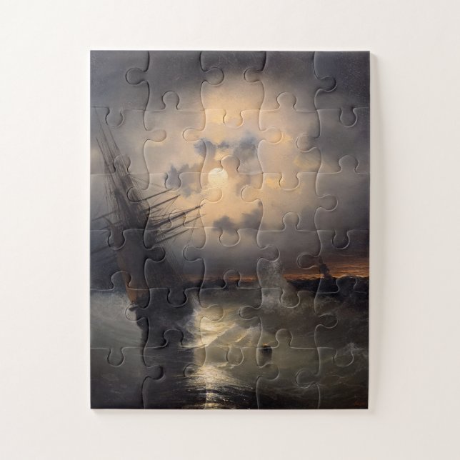 Large Piece Easy-Grip Accessible Nautical Art  Jigsaw Puzzle (Vertical)