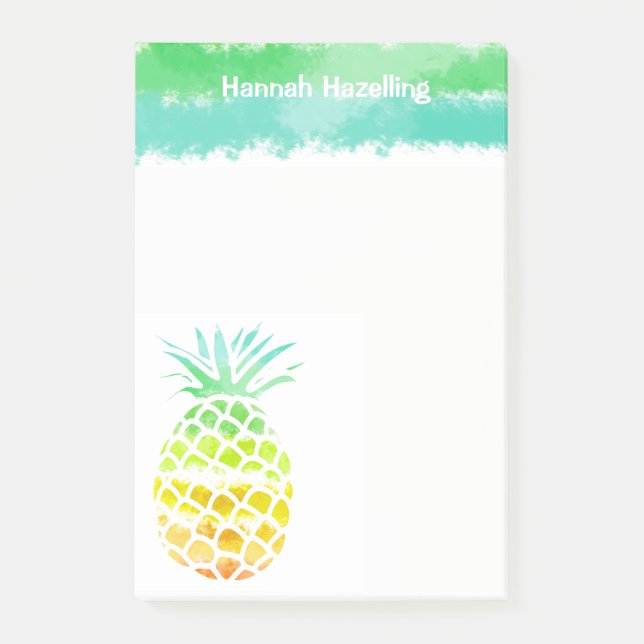 Large Pineapple Personalised Note Pad (Front)