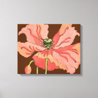 Large Pink Flower with Deep Red Background