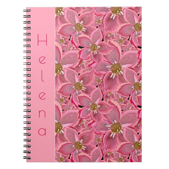 Large pink flowers. notebook (Front)