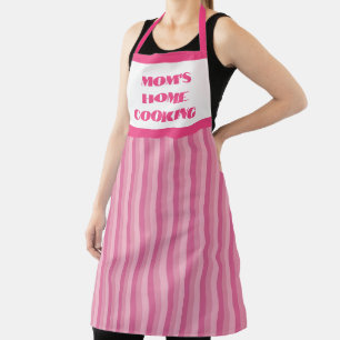 Large Pink Striped Mum's Home Cooking Apron