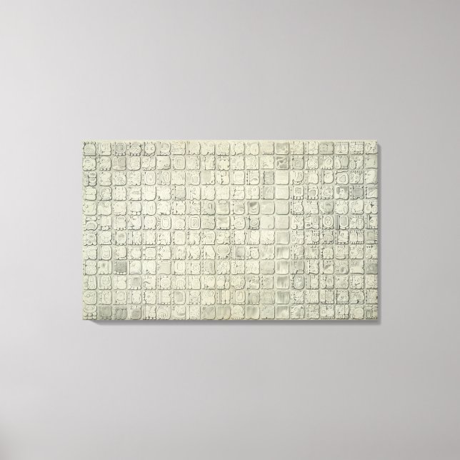 Large plaque with ideographic writing from the Tem Canvas Print (Front)