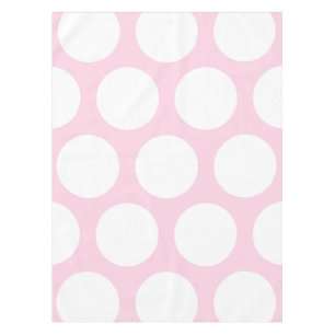 Large Polka Dots Pattern: Baby Pink Tablecloth