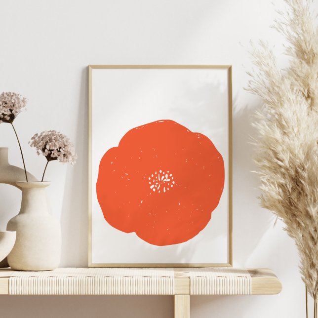 Large Poppy Flower Illustration Poster (Creator Uploaded)