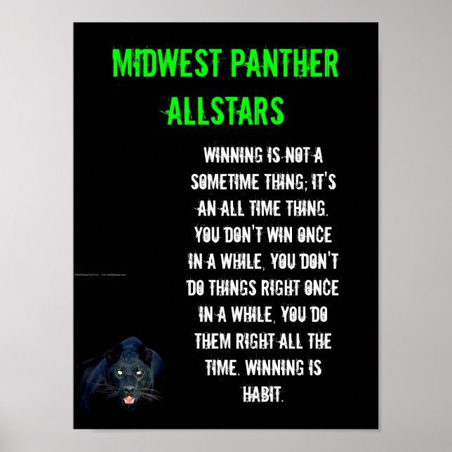 Large Poster - Winning is a Habit (Front)