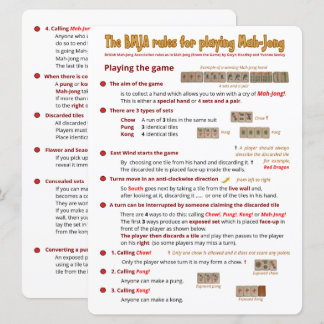 Large Print BMJA rules card – Playing the game (1)