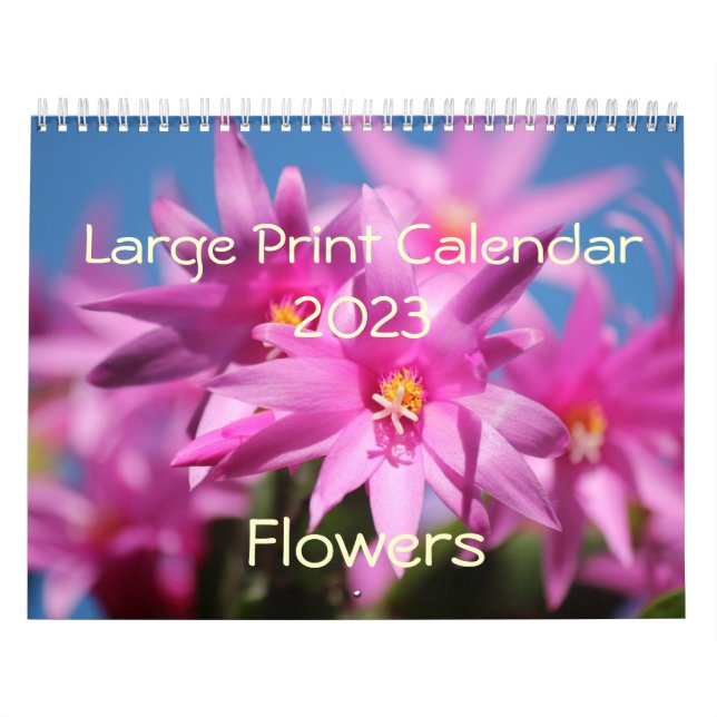 Large Print Calendar 2015 - Flowers (Cover)