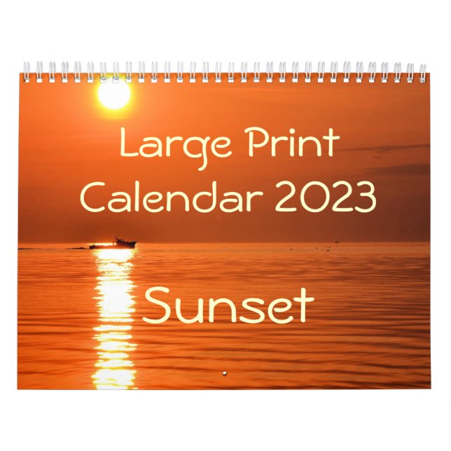 Large Print Calendar 2015 - Sunset (Cover)