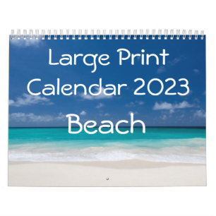 Large Print Calendar 2023 - Beach