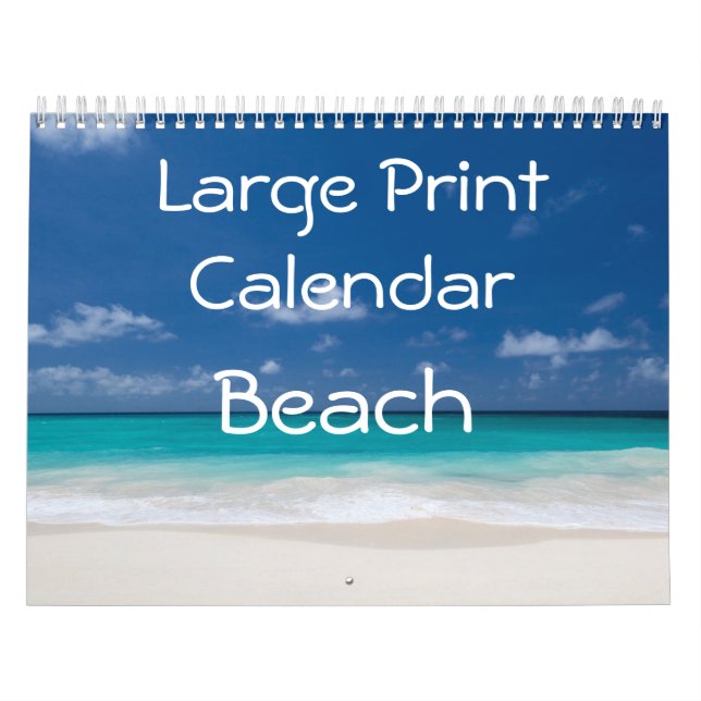 Large Print Calendar - Beach (Cover)