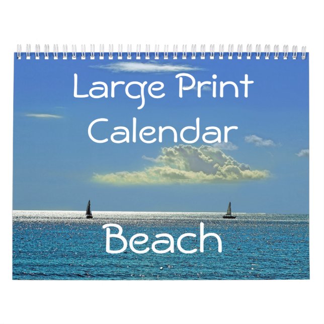 Large Print Calendar - Beach (Cover)