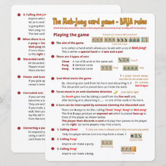 Large Print Card Game rules – Playing the game (1)