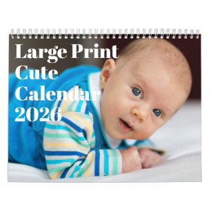 Large Print Cute Calendar 2026