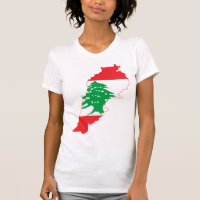 LARGE PRINT Lebanon Flag Map