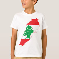 LARGE PRINT Lebanon Flag Map