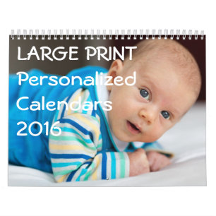 Large Print Personalised Calendars 2016