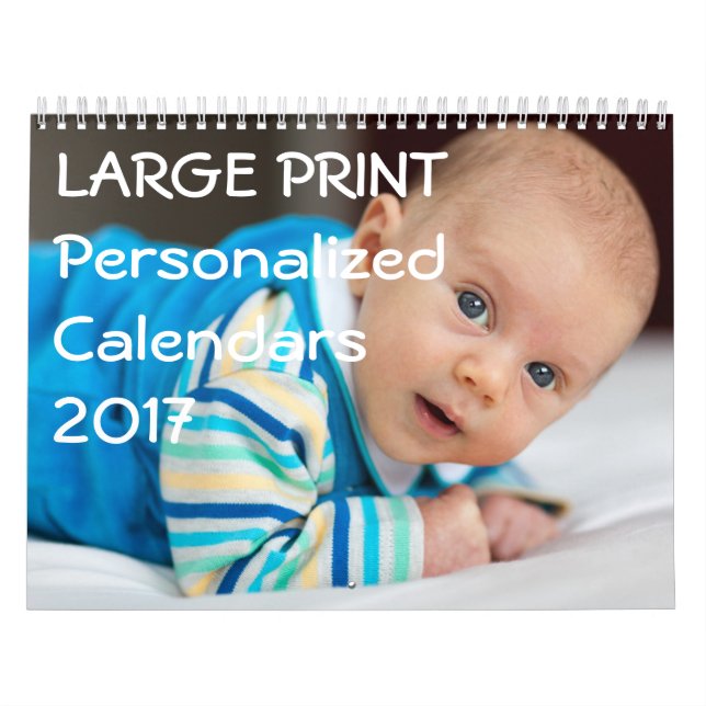 Large Print Personalised Calendars 2017 (Cover)
