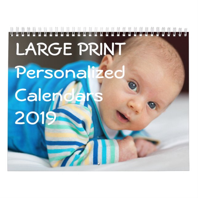 Large Print Personalised Calendars 2019 (Cover)
