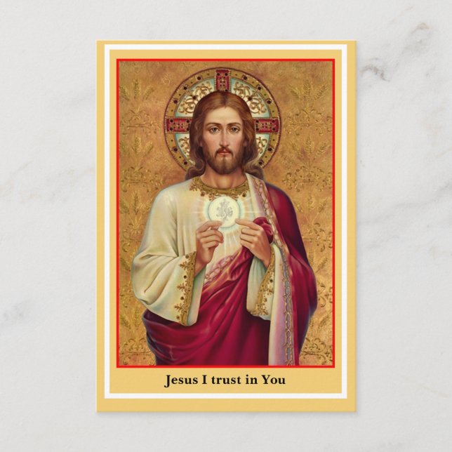 LARGE PRINT Spiritual Communion Prayer Card (Front)