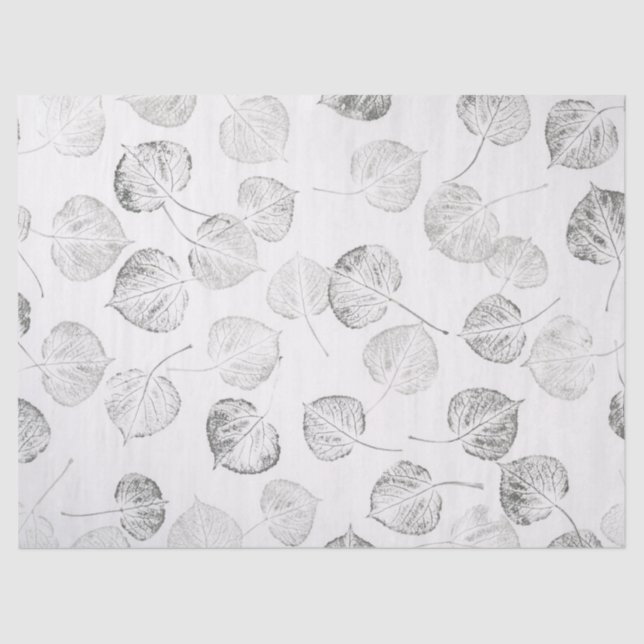 Large Print Trembling Aspen Leaf Pattern © S. Long Tissue Paper (Front)