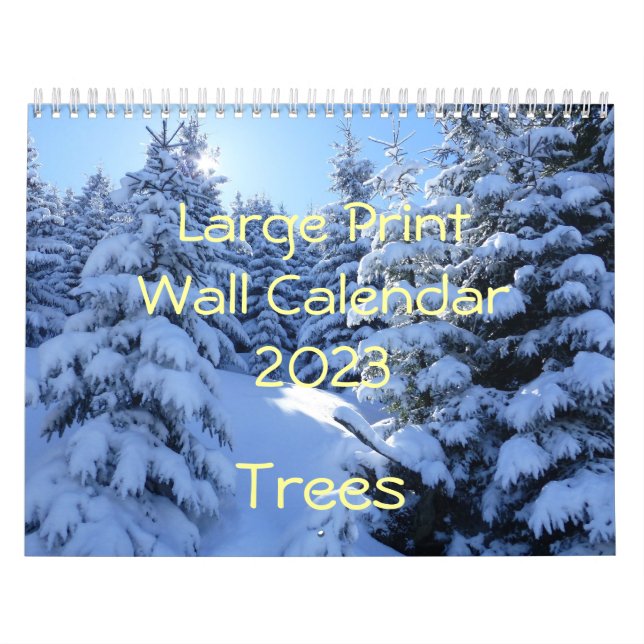 Large Print Wall Calendar 2015 - Trees (Cover)