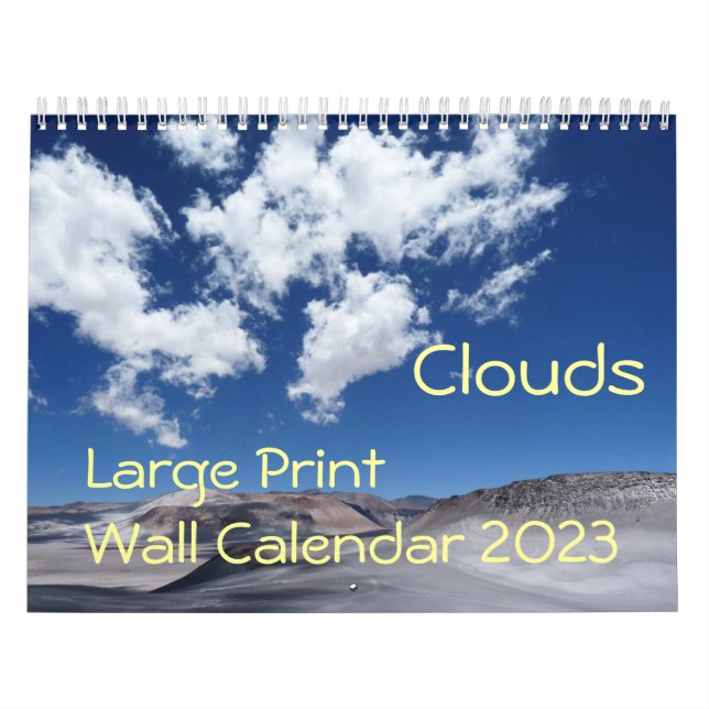 Large Print Wall Calendar 2023 - Clouds (Cover)