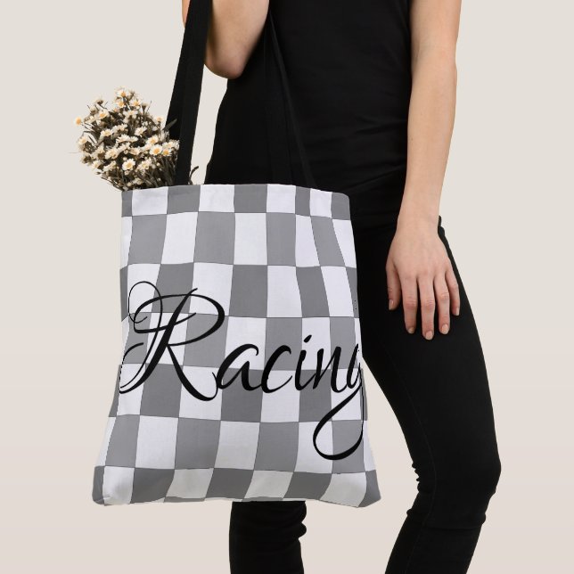 Large Racing Tote Bag (Close Up)