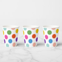 Large Rainbow Polka Dot Pattern