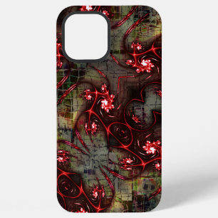 Large rapport of strange fractal over aged image iPhone 12 pro max case