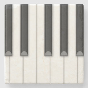 Large Realistic Piano Keys Customizable Music Stone Coaster