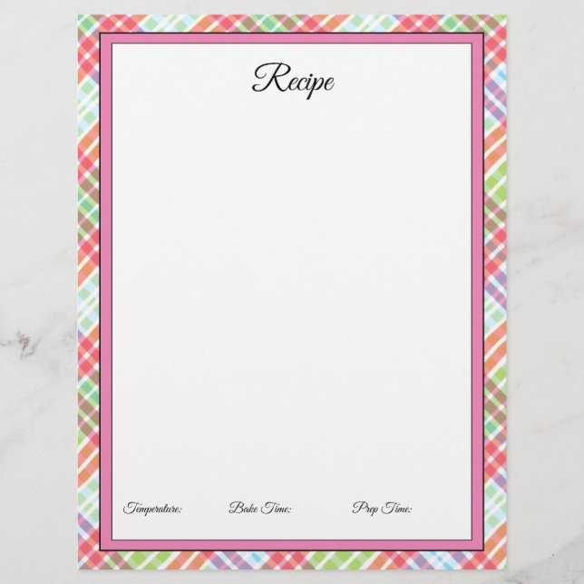 Large Recipe Cards (Front)