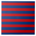 Large Red and Blue Horizontal Stripes Tile<br><div class="desc">A modern vibrant red and blue horizontal stripes print background for a fine custom gift.  
Use the "Ask this Designer" link to contact us with your special design requests or for some assistance with any of your customisation project needs. A great gift idea!</div>