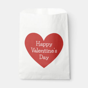 Large Red Heart Custom Message Favour Bags