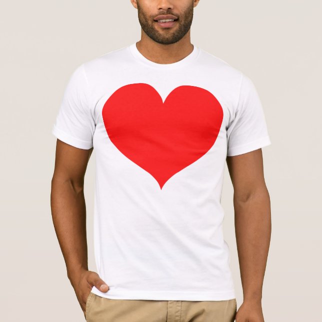 Large Red Heart T-Shirt Inspired by Nim Chimpsky (Front)