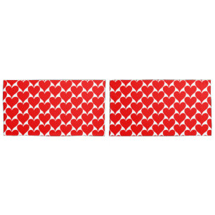 Large Red Hearts Pattern Pillowcase