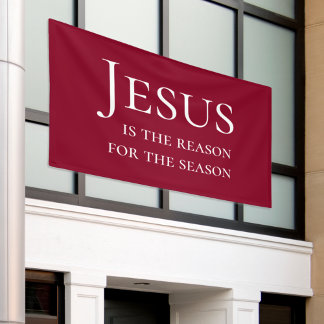 Large Red Jesus is the reason for Christmas Sign