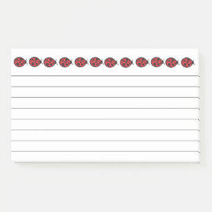 Large Red Ladybug Post It Notes
