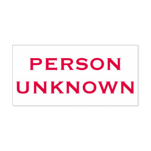 Large Red Person Unknown Self-inking Stamp