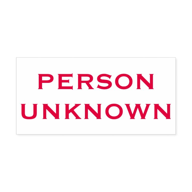 Large Red Person Unknown Self-inking Stamp (Design)