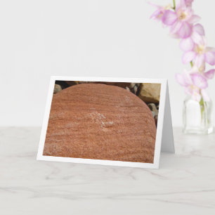 Large Red Rock, Stone Background Card