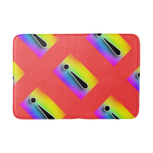 Large Repeat Exclamation Bath Mat