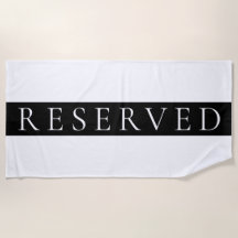 LARGE RESERVED BEACH TOWEL | Pool Towel | Yoga