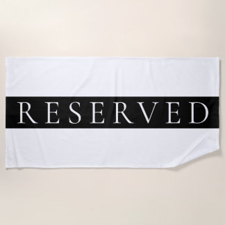 LARGE RESERVED BEACH TOWEL | Pool Towel | Yoga