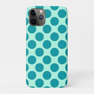 Large retro dots - aqua and turquoise Case-Mate iPhone case