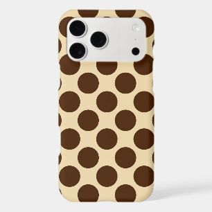 Large retro dots - chocolate brown and tan