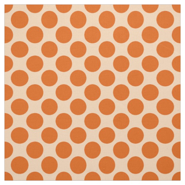 Large retro dots - mandarin and pale orange fabric (Swatch)
