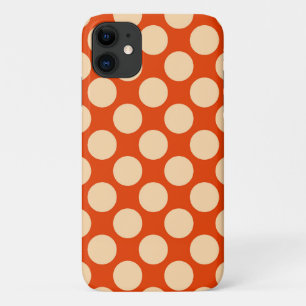 Large retro dots - pale orange and mandarin Case-Mate iPhone case
